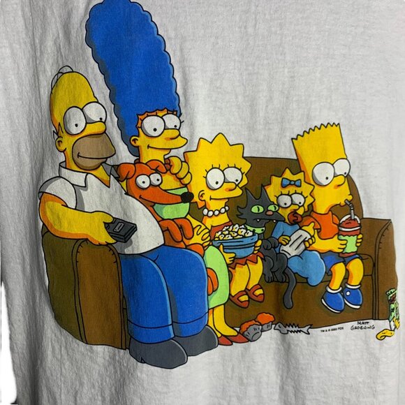 Vintage Men's 2002 The Simpson's Crewneck Short Sleeve Shirt Sz XL White - Picture 2 of 5